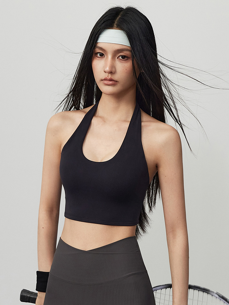 Outdoor Sport Gym - Women's Sexy Solid Color Summer Neck