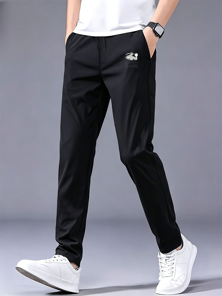 Men GYM Muscle Dumbbell Print  - Outdoor Sport Hiking Pants avis et prix