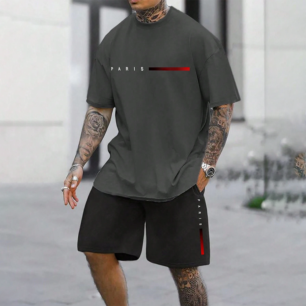 Men Two Piece Tracksuit Loose  - Outdoor Sport Outfit avis et prix