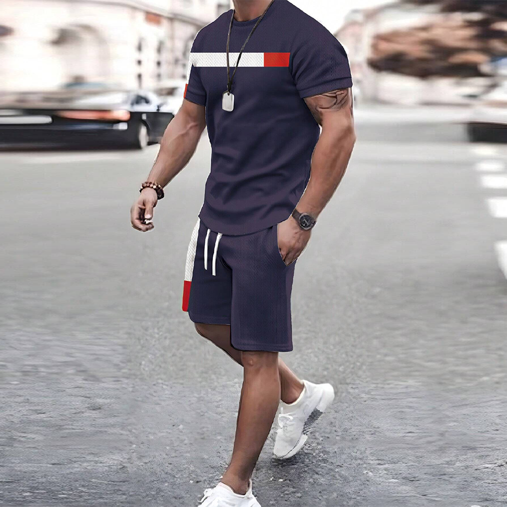 Men Two Piece Tracksuit Loose  - Outdoor Sport Outfit avis et prix