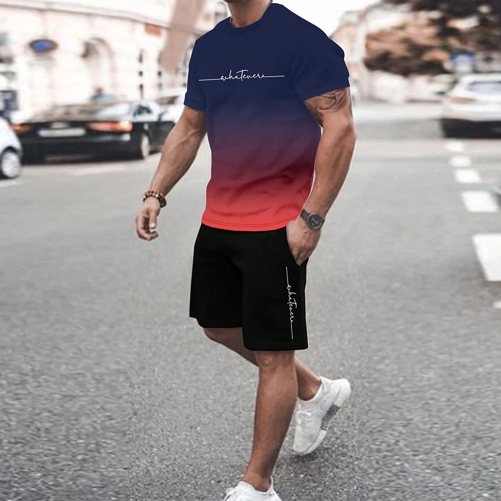 Men Two Piece Tracksuit Loose  - Outdoor Sport Outfit avis et prix